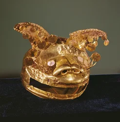 Masque de casque de jaguar (or)